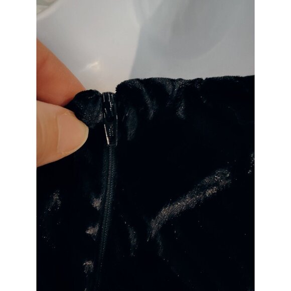 Scott McClintock Black Beaded Velour Sleeveless Maxi Dress W Back Slit 12 - Picture 5 of 8